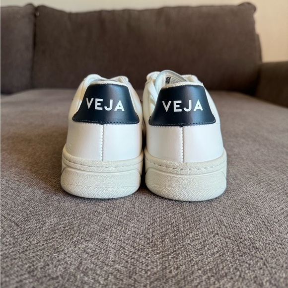 VEJA V-12 Leather White Marsala Nautico Sneaker - Picture 10 of 14